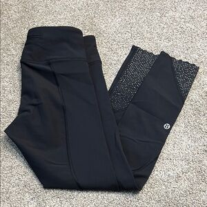 Lululemon Black Leggings with Detail
